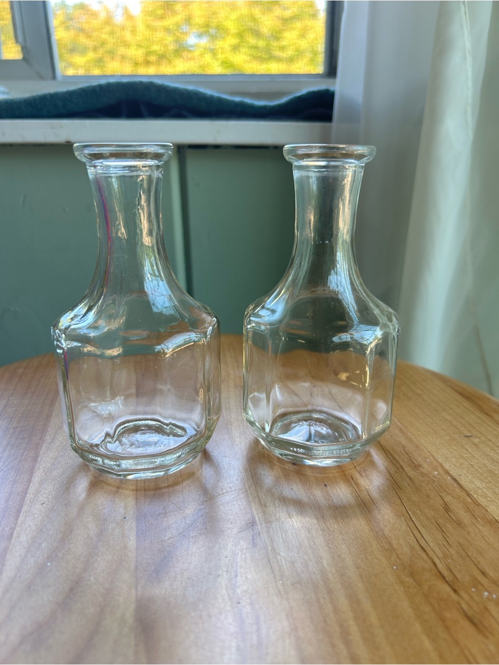 Vintage Goodwood Thailand Glass Bud Vases Set of 2 Propagation Bottles